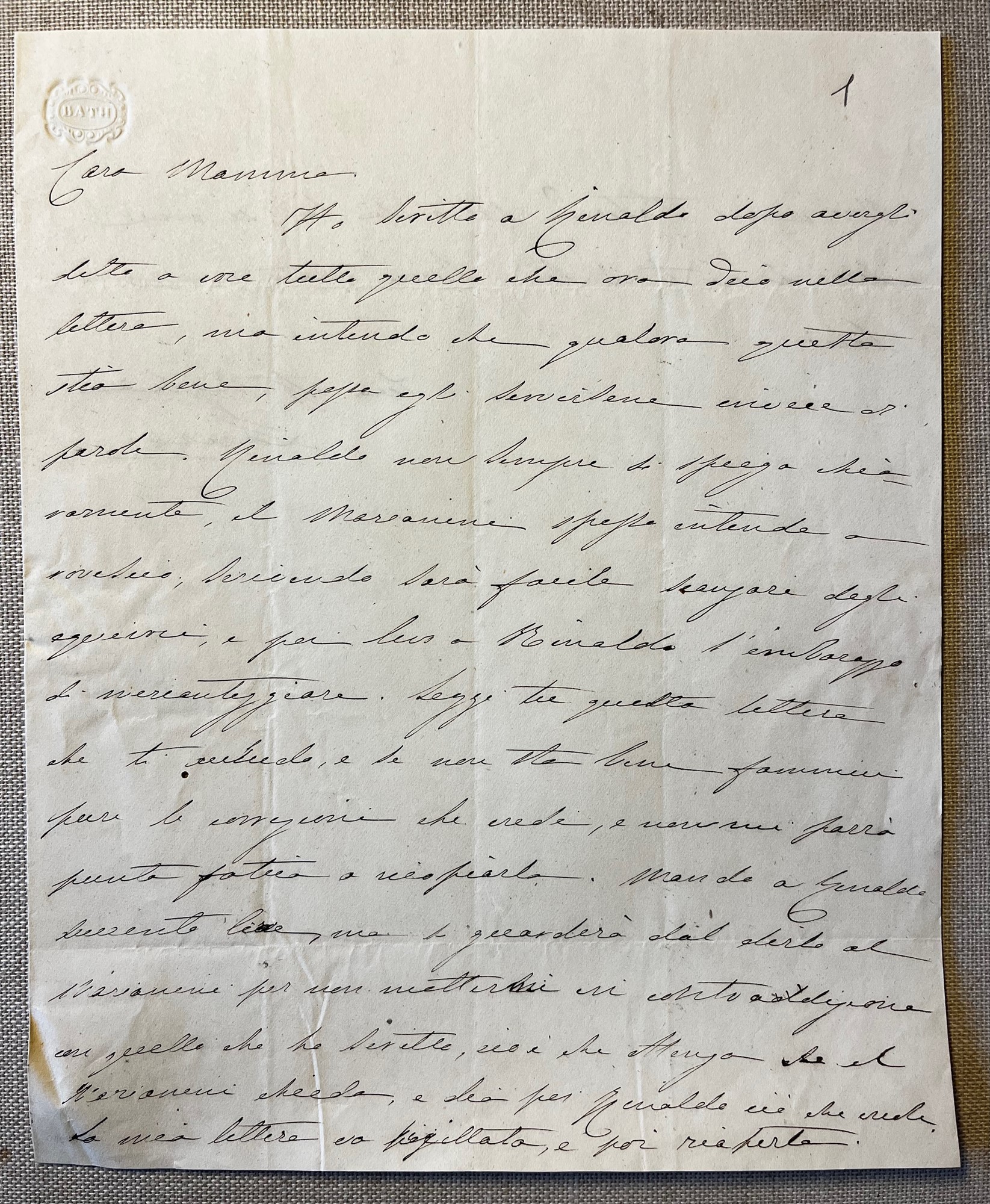 Maria Laura Ruschi sua lettera